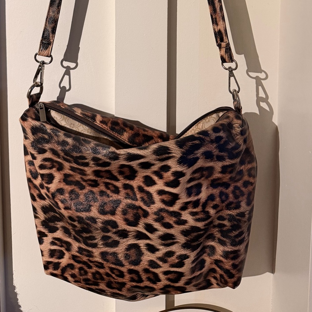 Charming Charlie Leopard Print Crossbody Bag